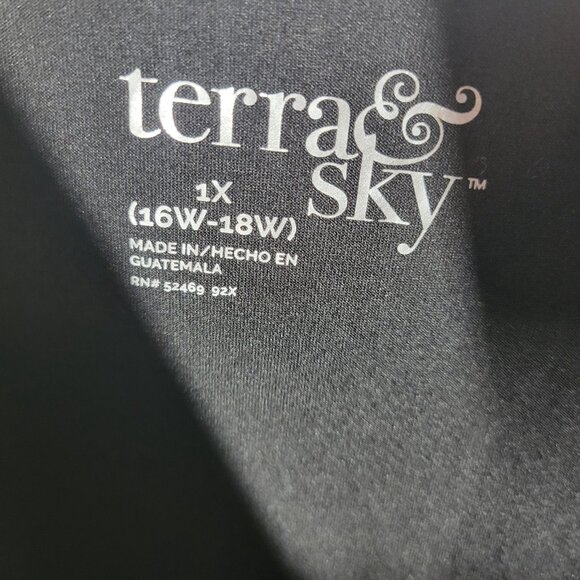 Terra Sky Women Top 1X Plus Camisole Adjustable Spaghetti Strap Black BLA17E - Picture 6 of 8